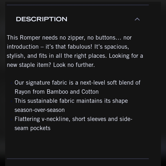 Smash + Tess Sunday Romper Midnight Black XS NWT Onesie V Neck Jumpsuit S+T New - Picture 5 of 16